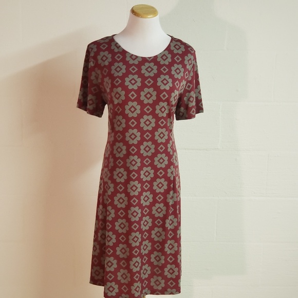 Tracy Negoshian Dresses & Skirts - Tracy Negoshian》XL Wine & Gray floral swing dress